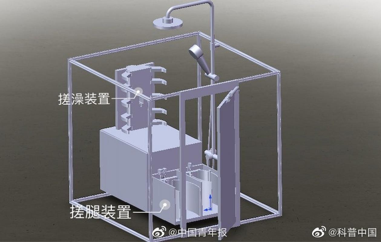 【智能洗澡机的搓澡装置长什么样】哈尔滨工业大学的本科生郭育廷在研